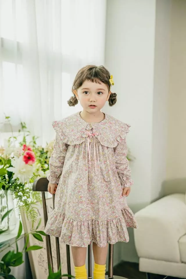 Pudding - Korean Children Fashion - #designkidswear - Collar One-piece - 2