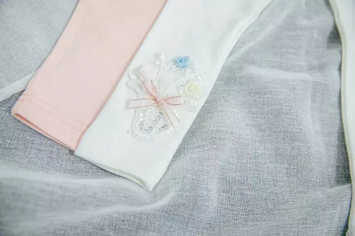 Pudding - Korean Children Fashion - #minifashionista - Flower Leggings - 2