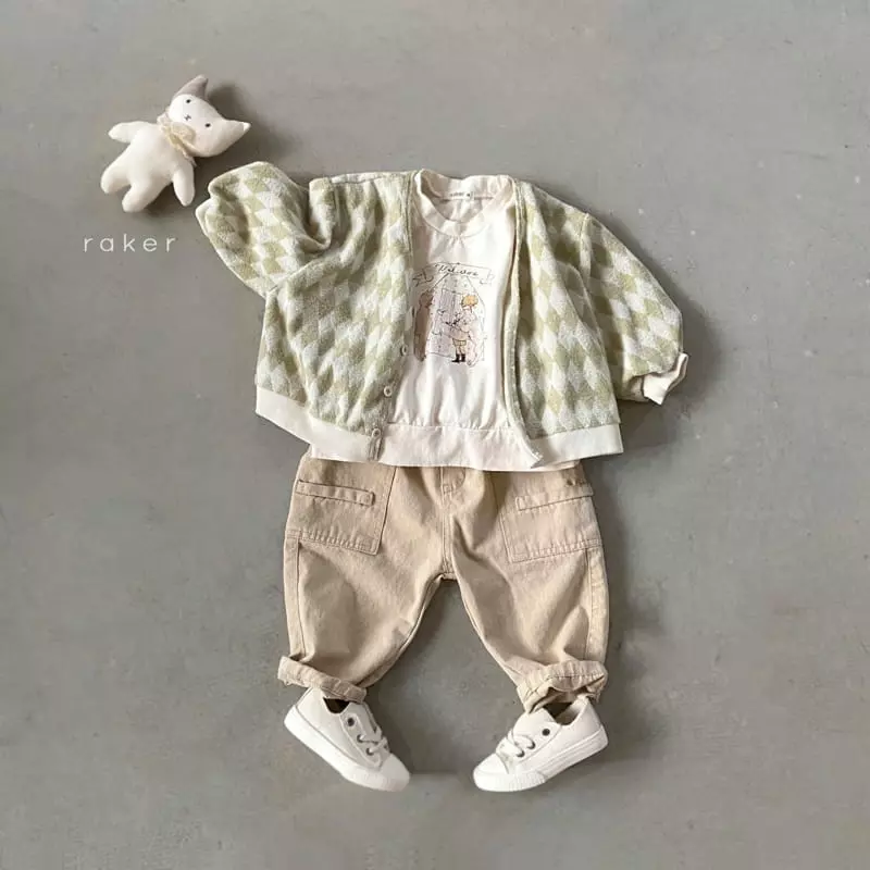 Raker - Korean Children Fashion - #Kfashion4kids - Argyle Terry Cardigan - 2