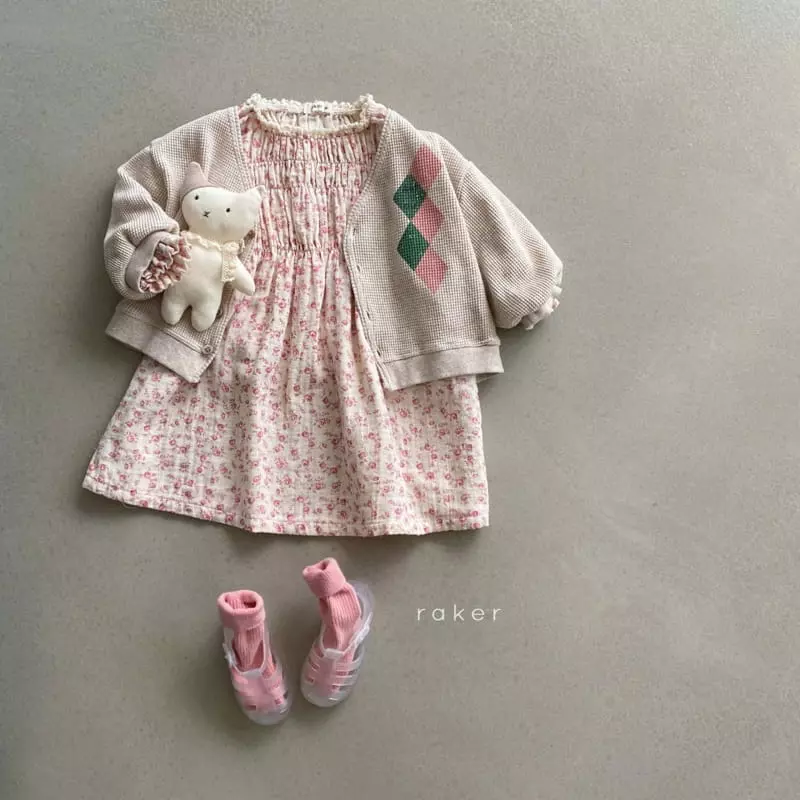 Raker - Korean Children Fashion - #Kfashion4kids - Argyle Waffle Cardigan