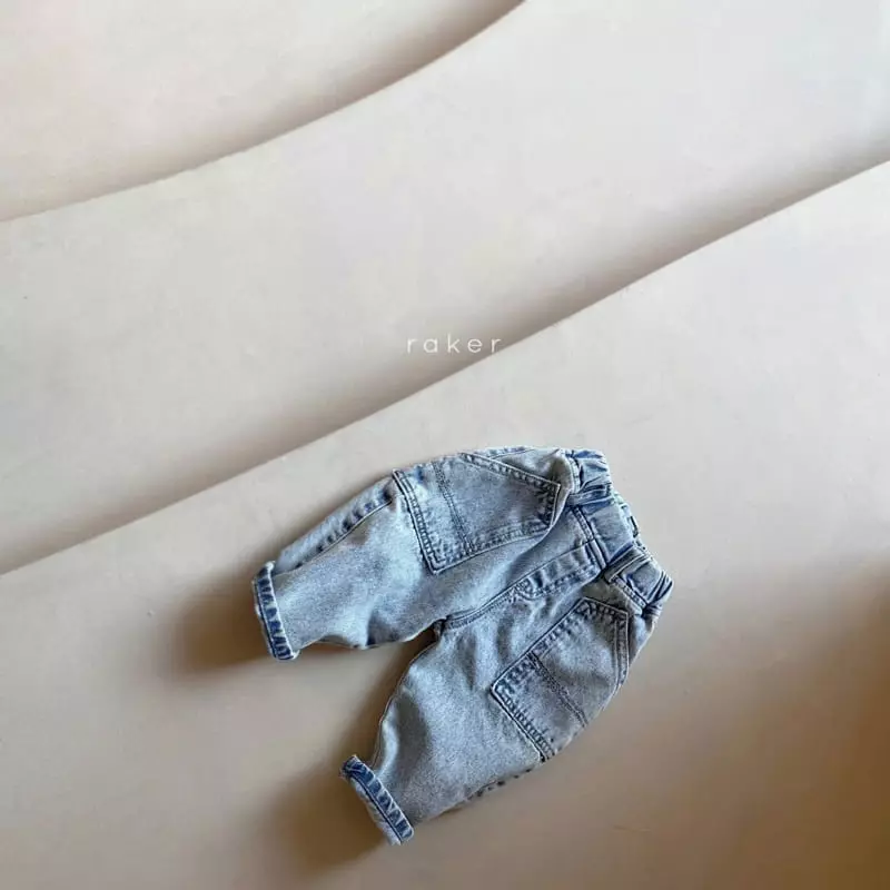 Raker - Korean Children Fashion - #childofig - Triangle Baggy Jeans