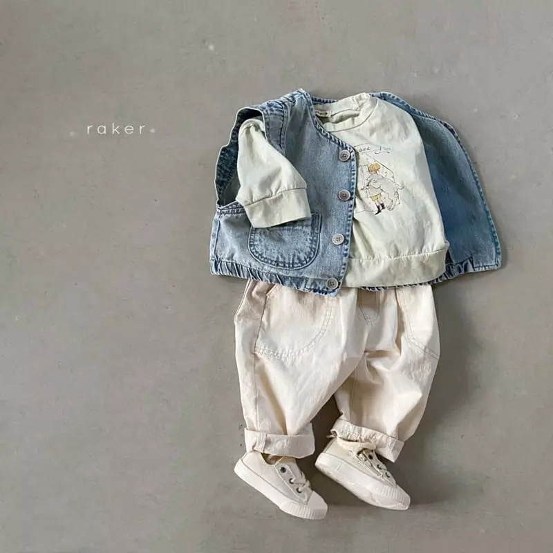 Raker - Korean Children Fashion - #childrensboutique - Stitch Cotton Pants - 5