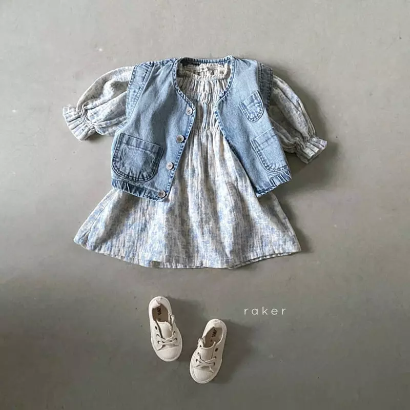 Raker - Korean Children Fashion - #discoveringself - Marlang Denim Vest - 6