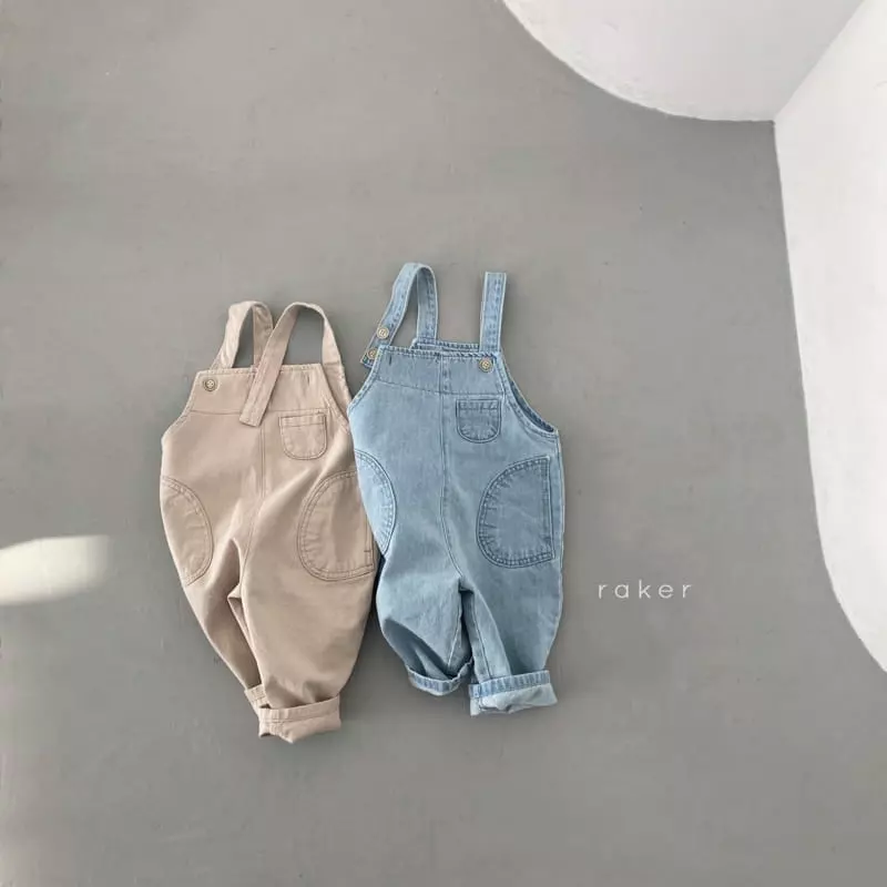Raker - Korean Children Fashion - #todddlerfashion - Half Moon Overall Pants - 4