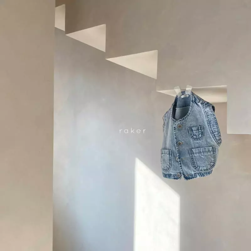 Raker - Korean Children Fashion - #toddlerclothing - Marlang Denim Vest
