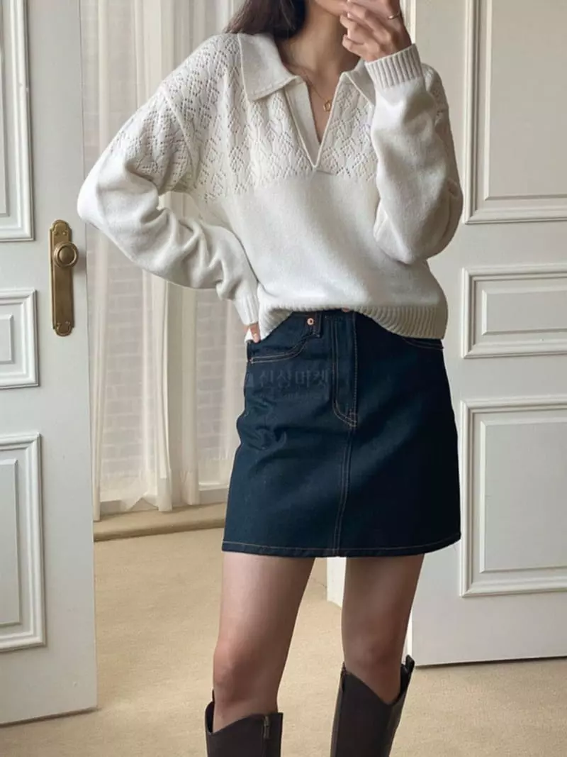 Refleur - Korean Women Fashion - #momslook - Denim Skirt