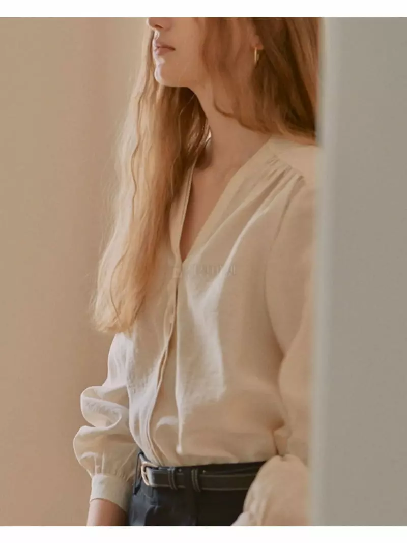 Refleur - Korean Women Fashion - #momslook - Jane Shirring Blouse