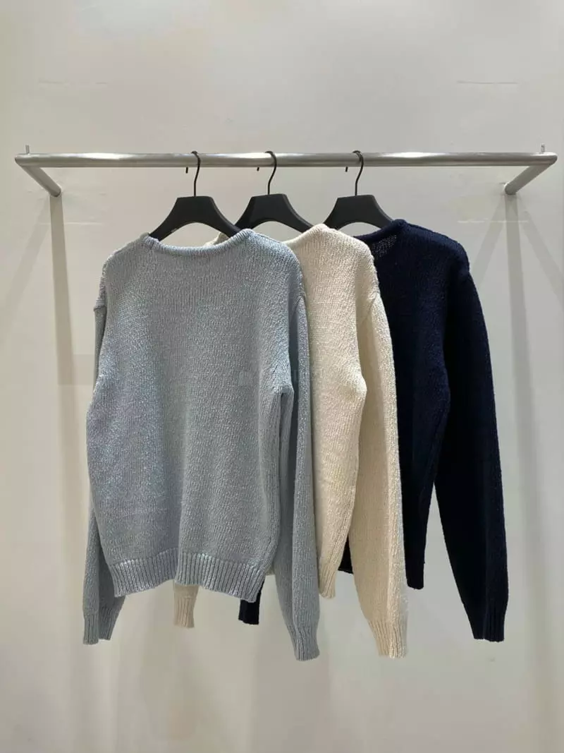 Refleur - Korean Women Fashion - #womensfashion - Cotton Twisted Knit Tee - 4