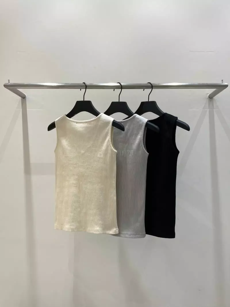 Refleur - Korean Women Fashion - #womensfashion - Jacquard Sleeveless Tee - 4