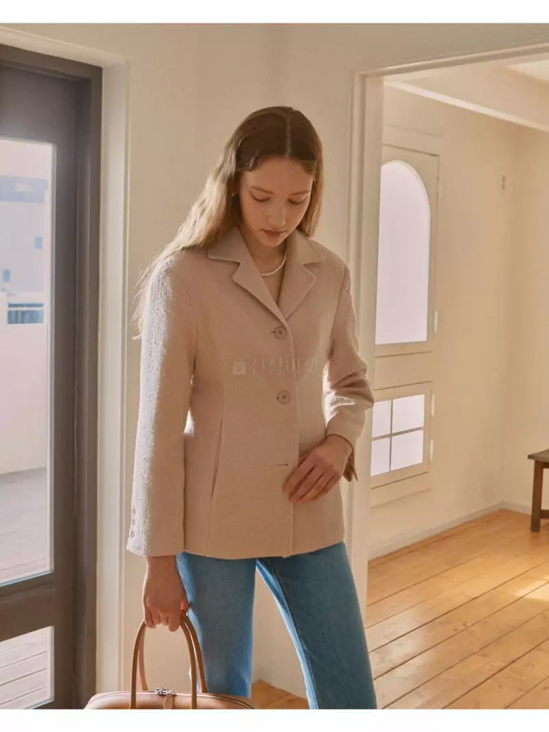 Refleur - Korean Women Fashion - #womensfashion - Tweed Line Jacket