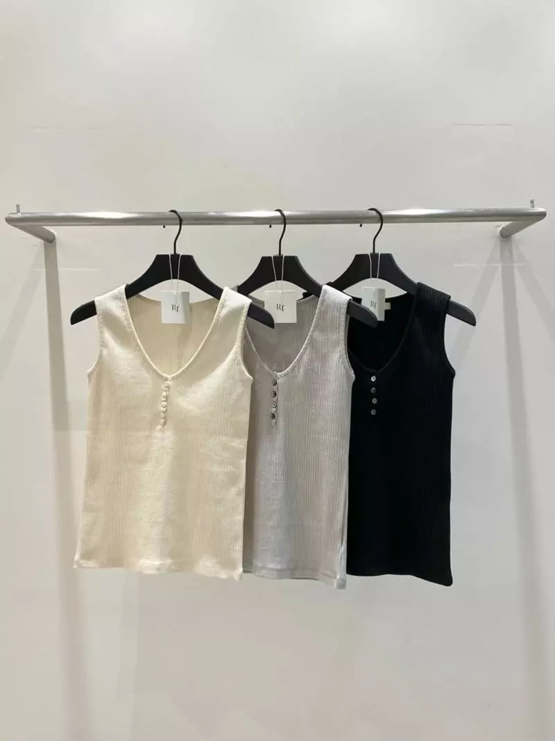 Refleur - Korean Women Fashion - #womensfashion - Jacquard Sleeveless Tee - 3