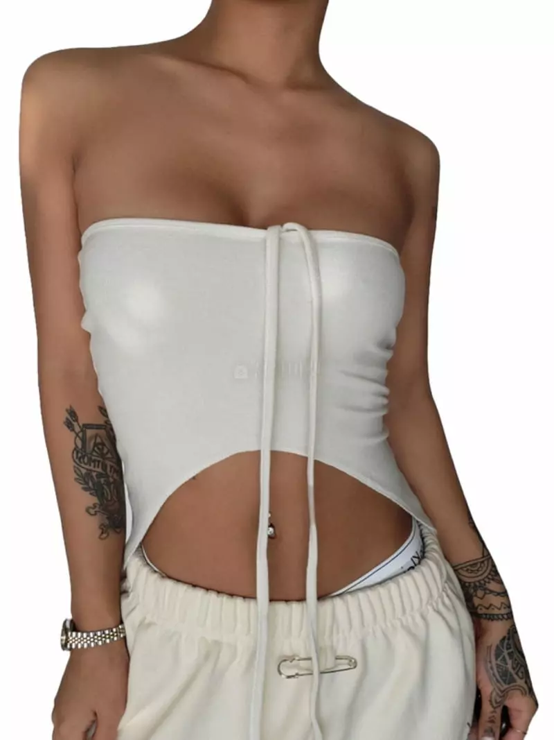 Remood - Korean Women Fashion - #momslook - Terry Halter Sleeveless Crop Tee