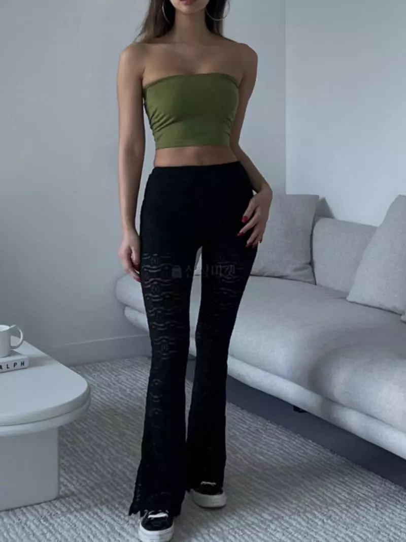 Remood - Korean Women Fashion - #restrostyle - Bootcut Lace Pants