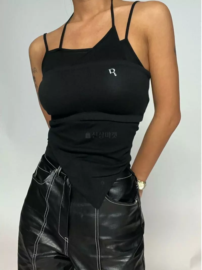 Remood - Korean Women Fashion - #vintageinspired - Basic Bra Top Pad Tee - 3