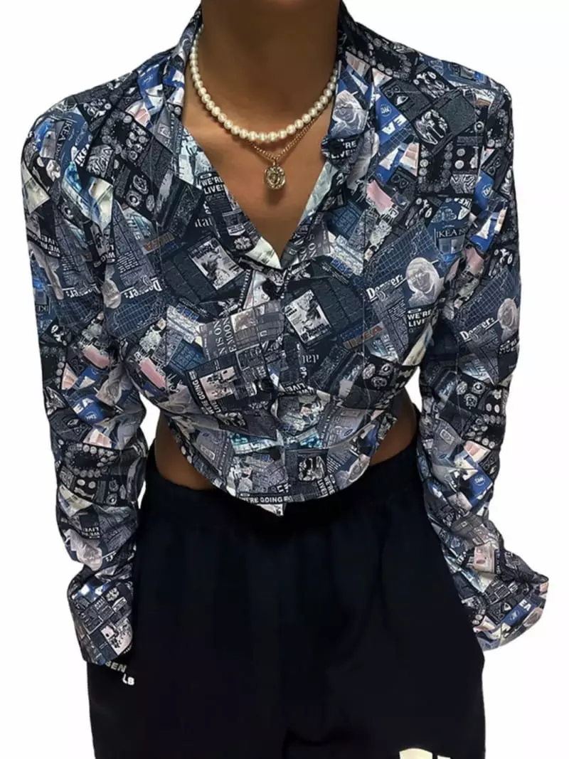 Remood - Korean Women Fashion - #vintageinspired - Paper Crop Shirt - 2
