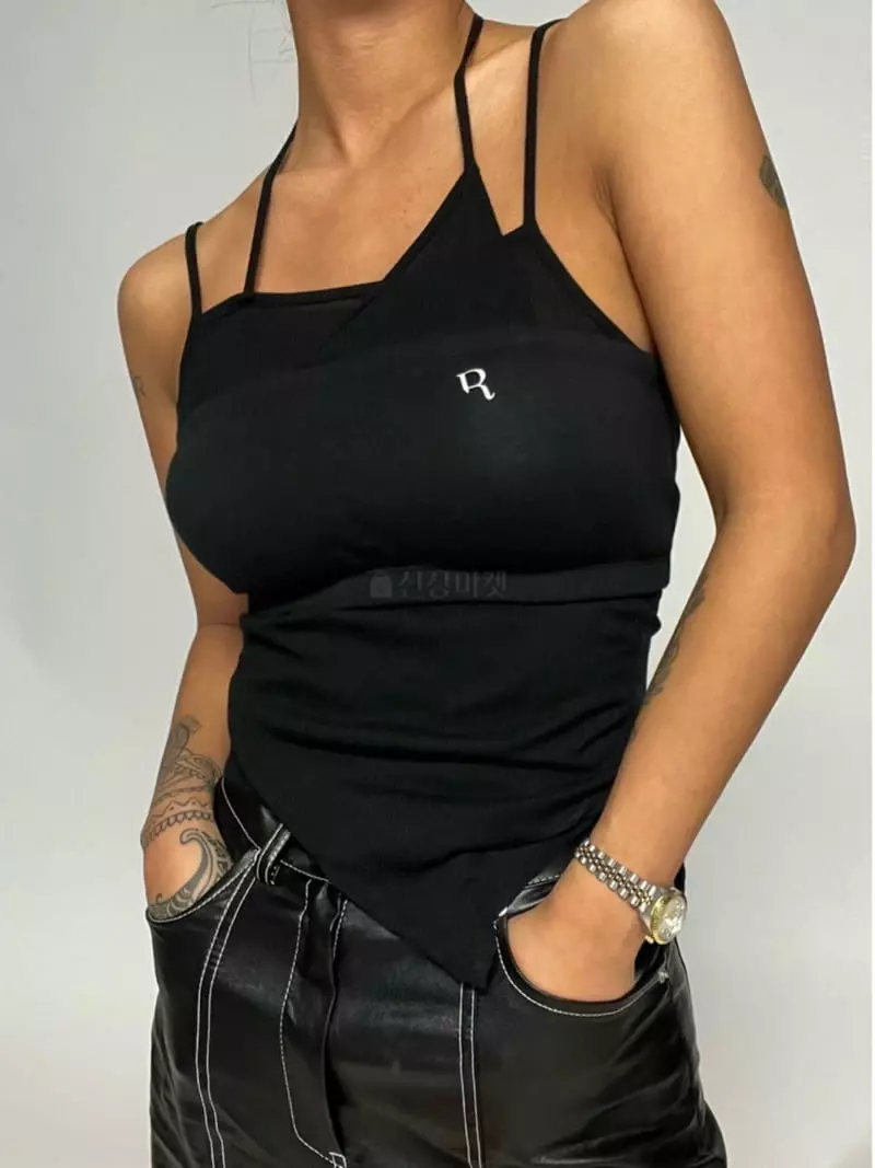 Remood - Korean Women Fashion - #vintageinspired - Basic Bra Top Pad Tee - 4
