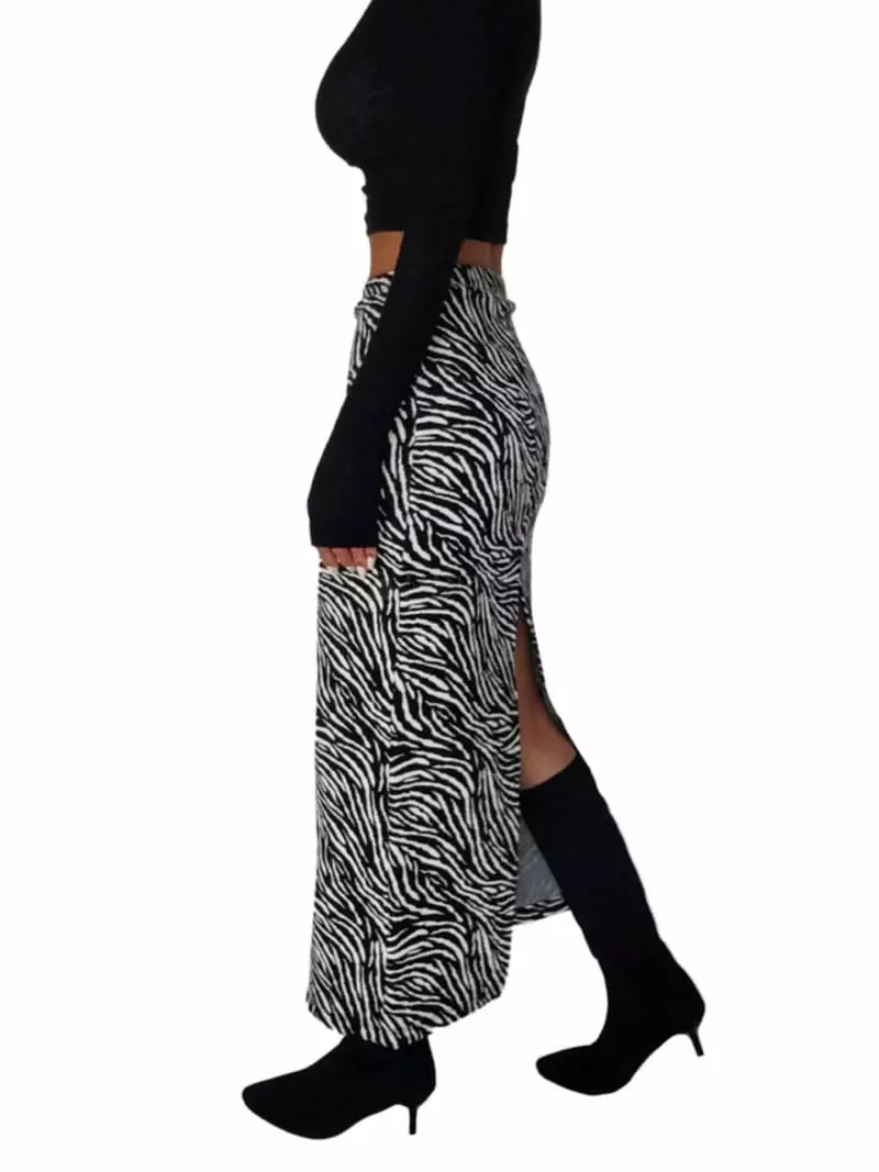 Remood - Korean Women Fashion - #womensfashion - Zebra Long Skirt - 2