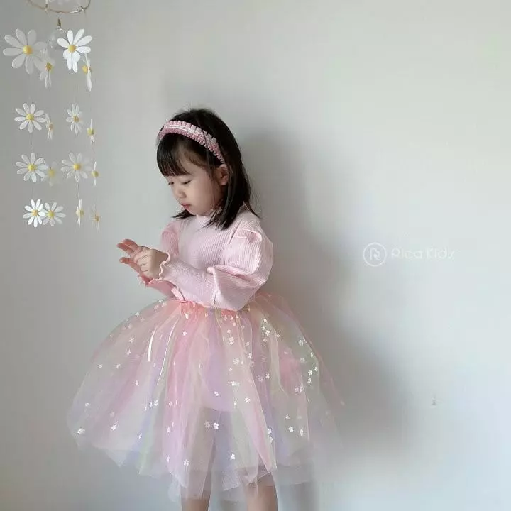 Rica - Korean Children Fashion - #Kfashion4kids - Small Flower Sha One-piece - 8