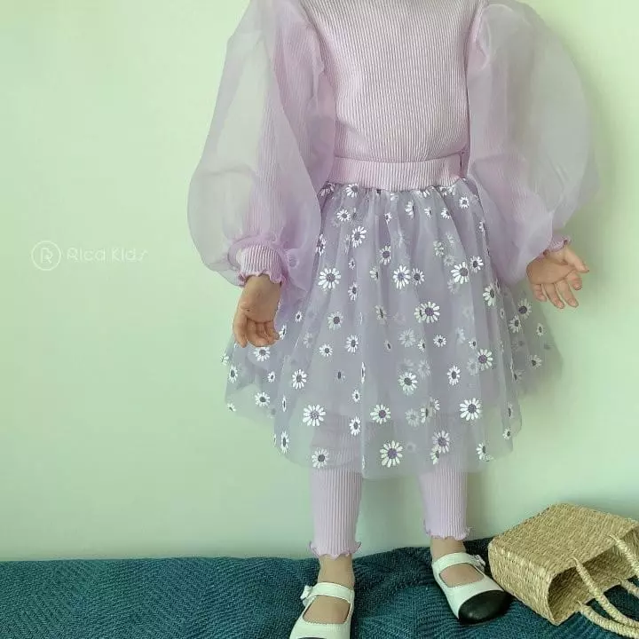 Rica - Korean Children Fashion - #Kfashion4kids - Daisy Sha Skirt Leggings - 6