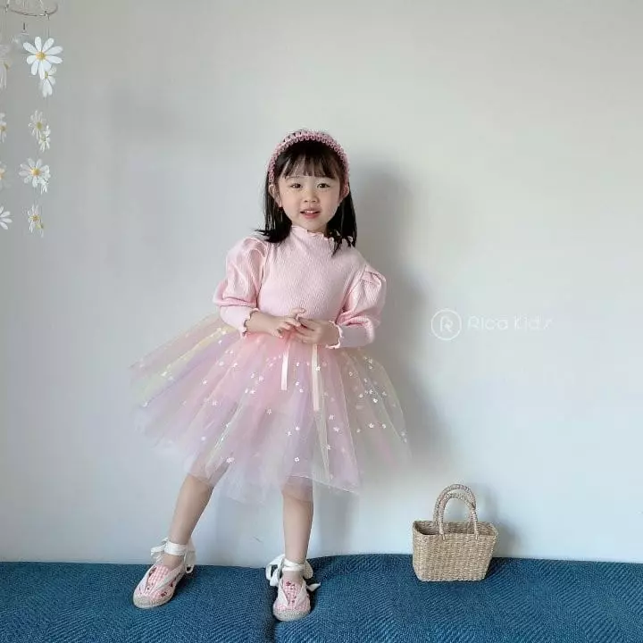 Rica - Korean Children Fashion - #kidsstore - Small Flower Sha One-piece - 6