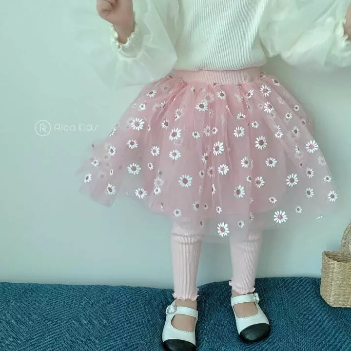 Rica - Korean Children Fashion - #kidzfashiontrend - Daisy Sha Skirt Leggings - 5