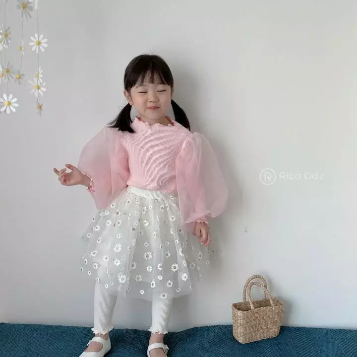 Rica - Korean Children Fashion - #littlefashionista - Daisy Sha Skirt Leggings - 7