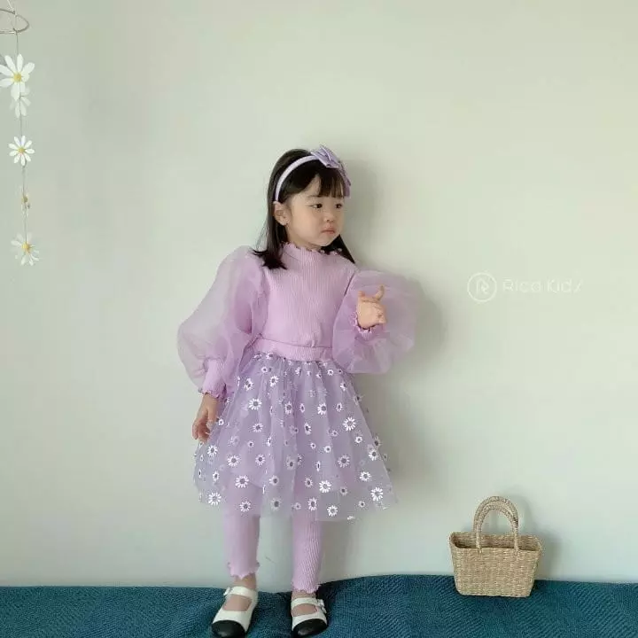 Rica - Korean Children Fashion - #magicofchildhood - Daisy Sha Skirt Leggings - 8