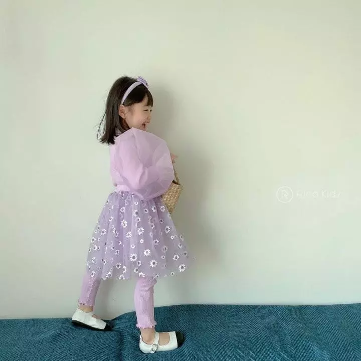 Rica - Korean Children Fashion - #prettylittlegirls - Daisy Sha Skirt Leggings - 10