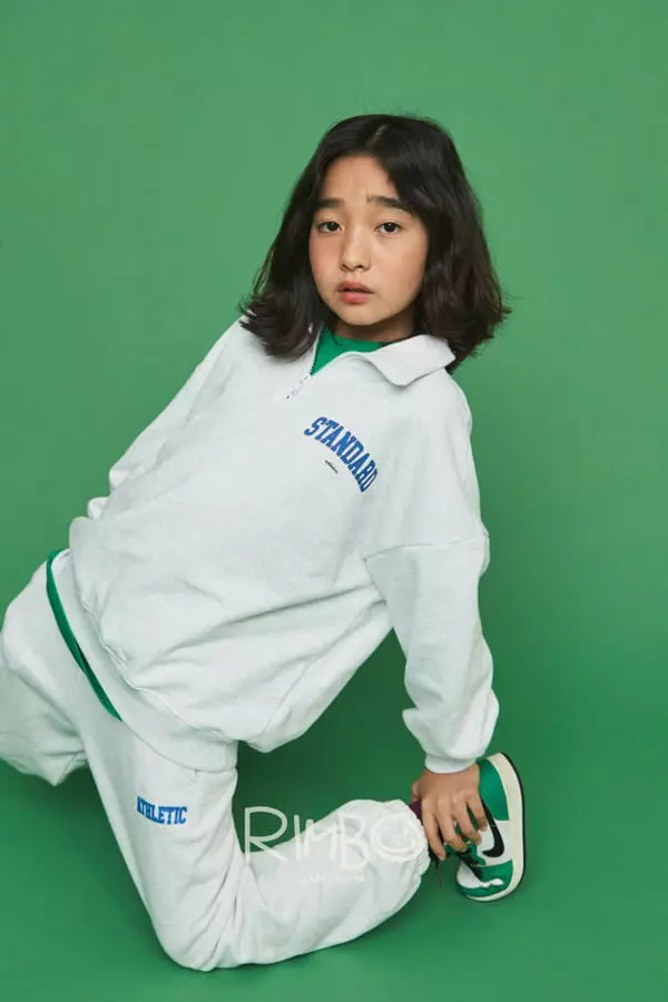 Rimbo - Korean Children Fashion - #discoveringself - Half Open Sweatshirt - 4