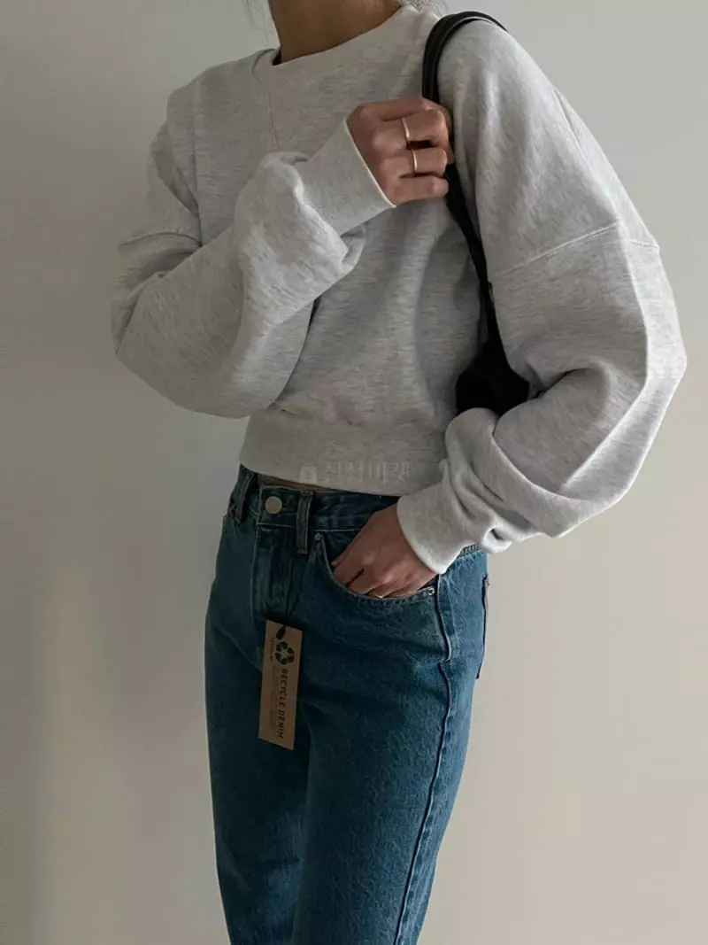 Ripple - Korean Women Fashion - #womensfashion - Joy Crop Sweatshirt - 4