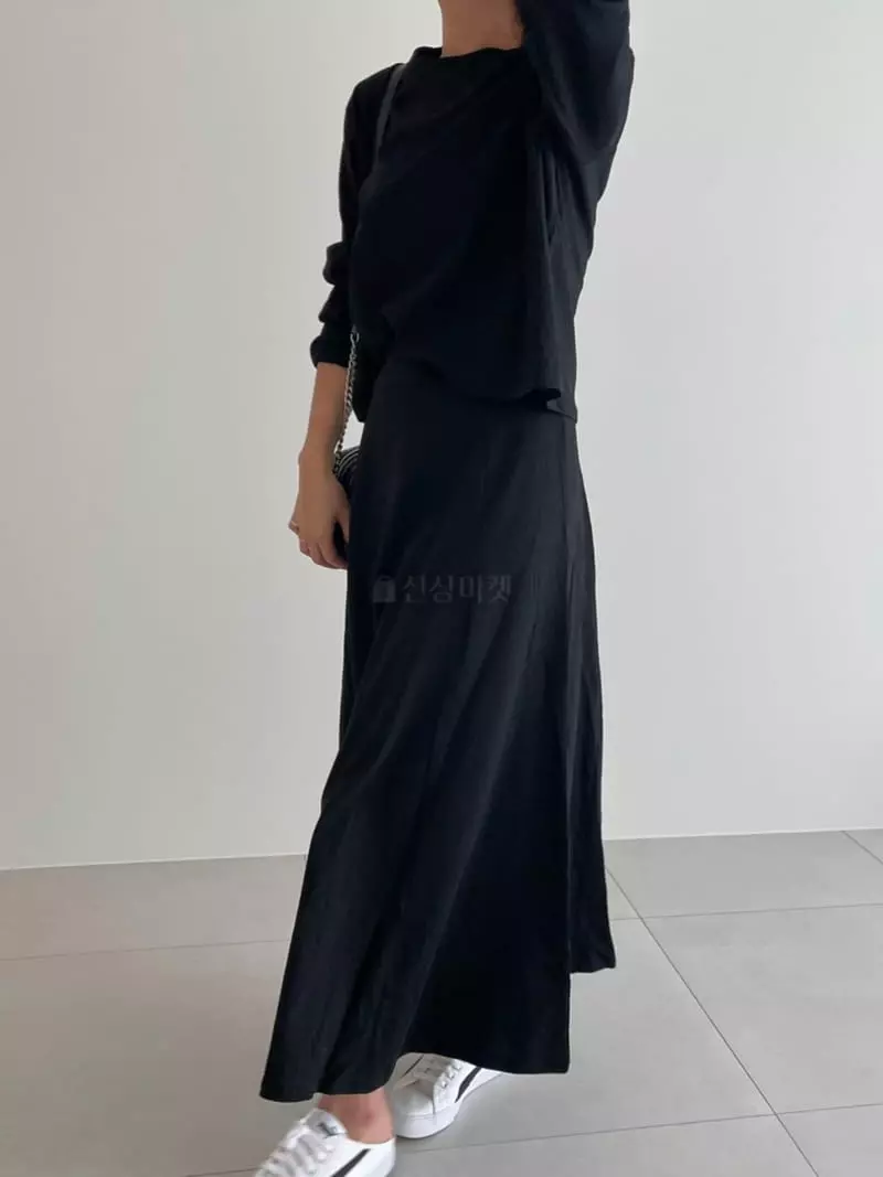 Ripple - Korean Women Fashion - #momslook - Long Cozy Top Bottom Set - 3