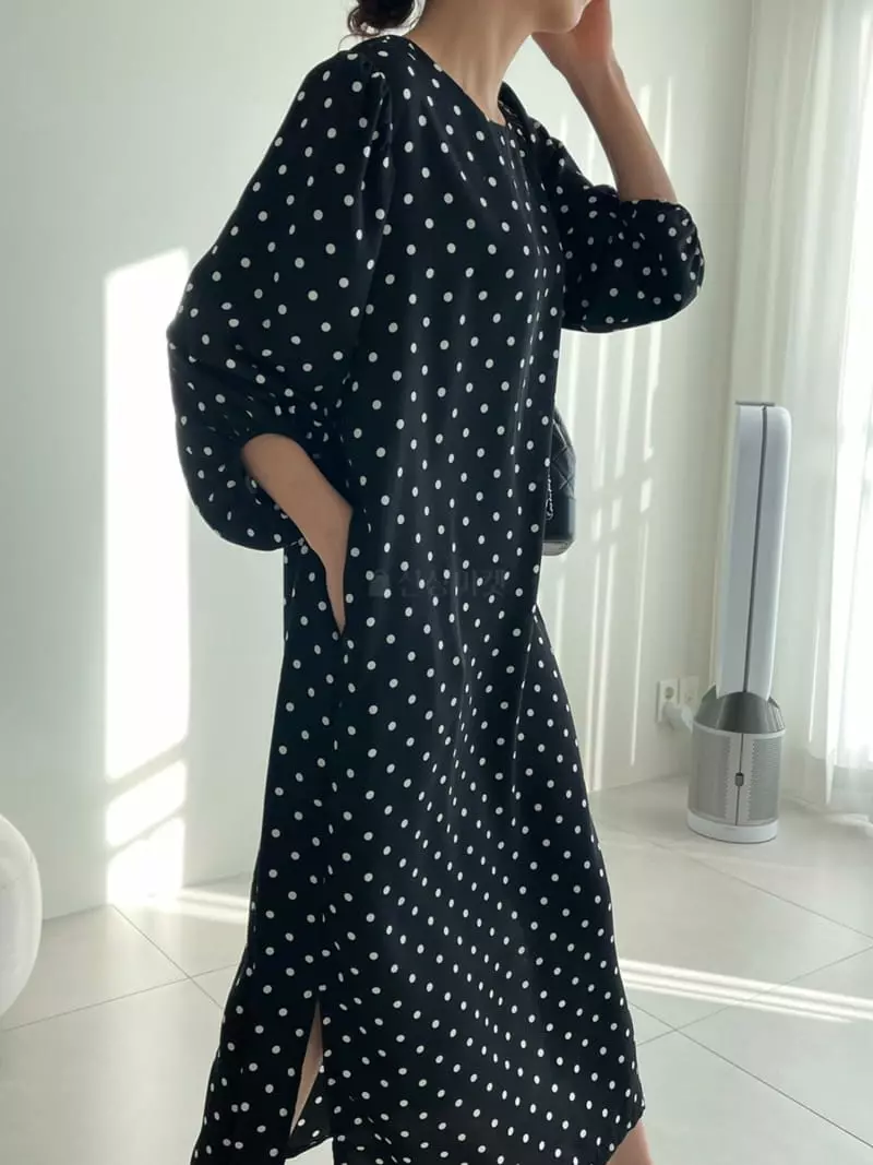 Ripple - Korean Women Fashion - #momslook - Petit Dot One-piece