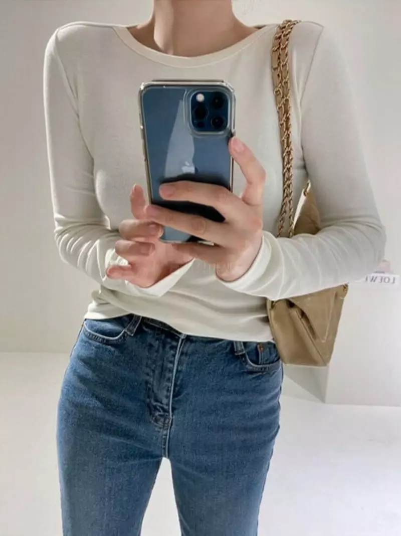Ripple - Korean Women Fashion - #momslook - Coco Boat Neck Tee
