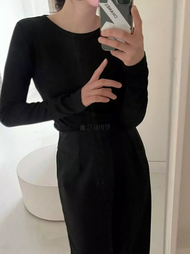 Ripple - Korean Women Fashion - #momslook - Coco Boat Neck Tee - 3