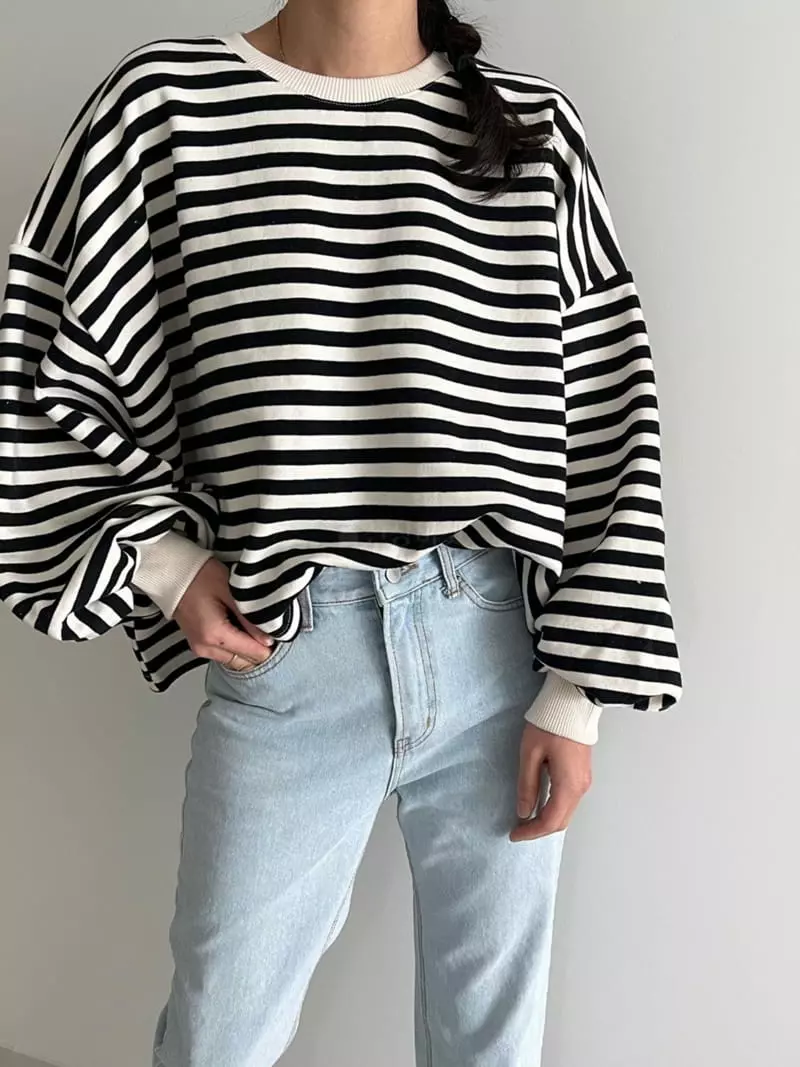Ripple - Korean Women Fashion - #momslook - Honey Stripe Tee - 3