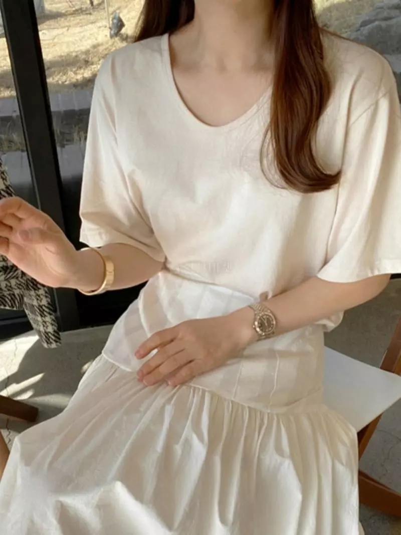 Ripple - Korean Women Fashion - #restrostyle - Dry Silket Tee - 3