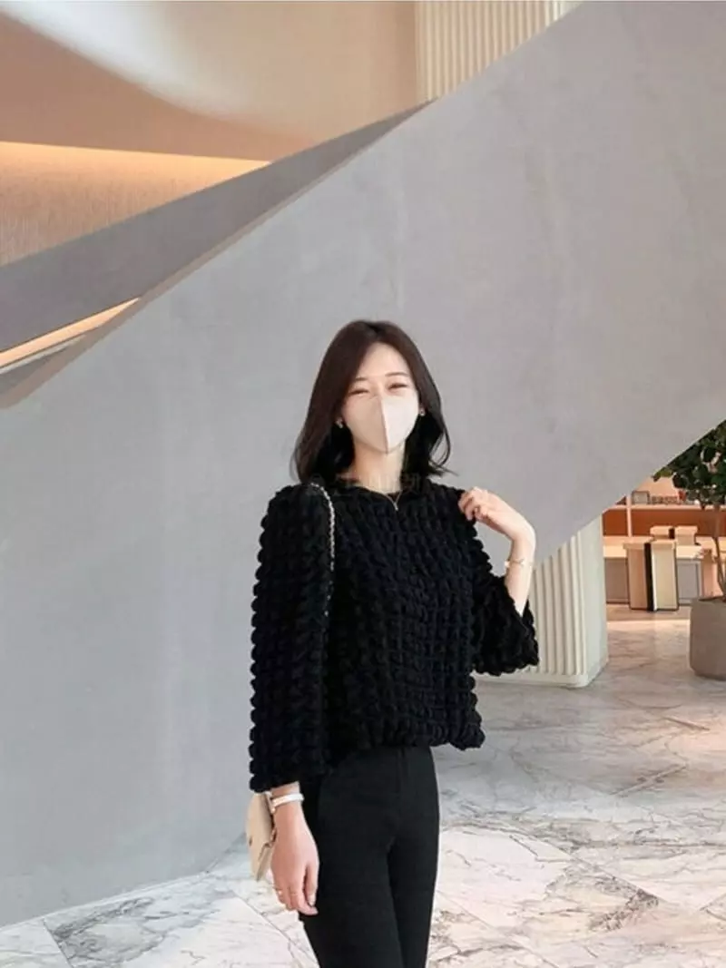 Ripple - Korean Women Fashion - #romanticstyle - Lavender Blouse - 2