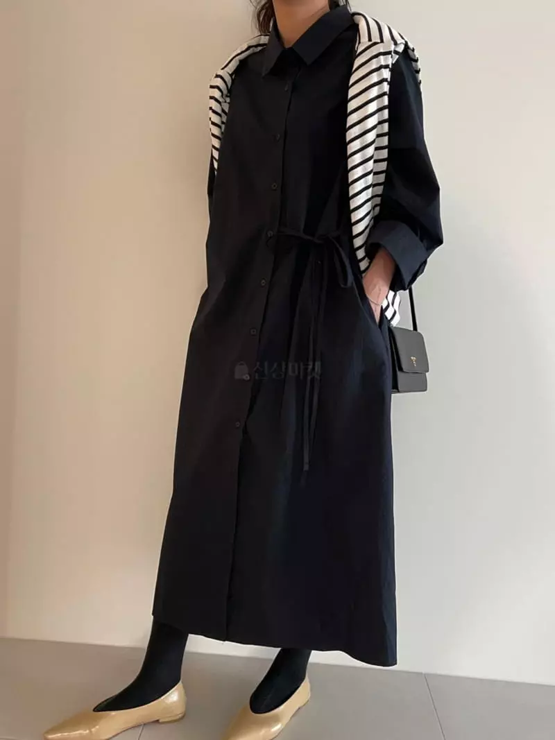 Ripple - Korean Women Fashion - #romanticstyle - String Long One-piece - 2