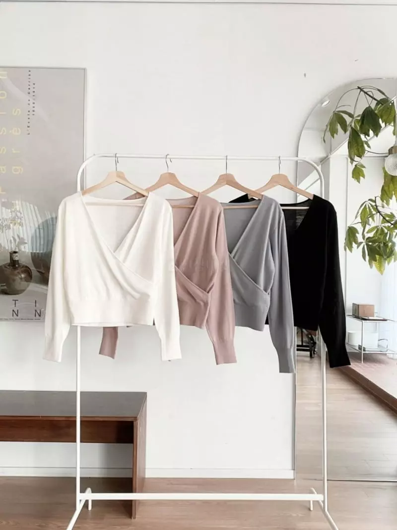 Ripple - Korean Women Fashion - #vintagekidsstyle - Indie Lap Knit Tee - 3