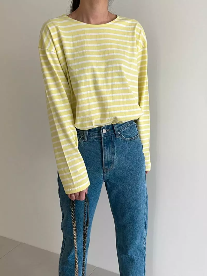 Ripple - Korean Women Fashion - #momslook - Art Stripe Tee - 4