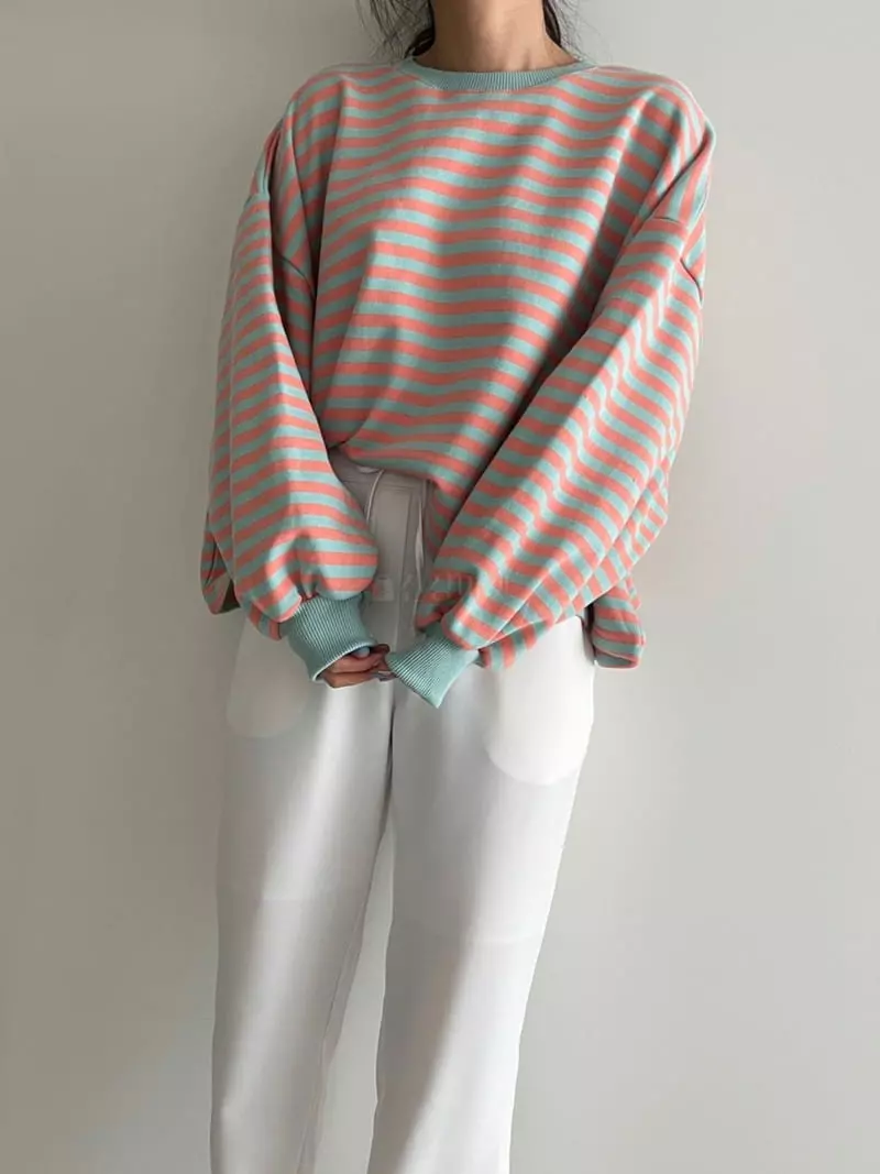 Ripple - Korean Women Fashion - #womensfashion - Honey Stripe Tee - 2