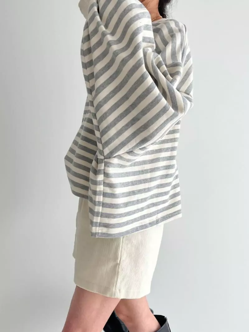 Ripple - Korean Women Fashion - #momslook - Honey Stripe Tee - 4