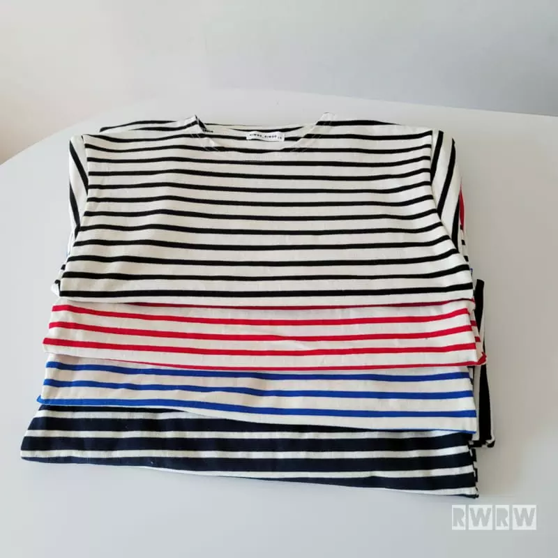 Riwoo Riwoo - Korean Junior Fashion - #childofig - Point Boat Neck Tee - 5