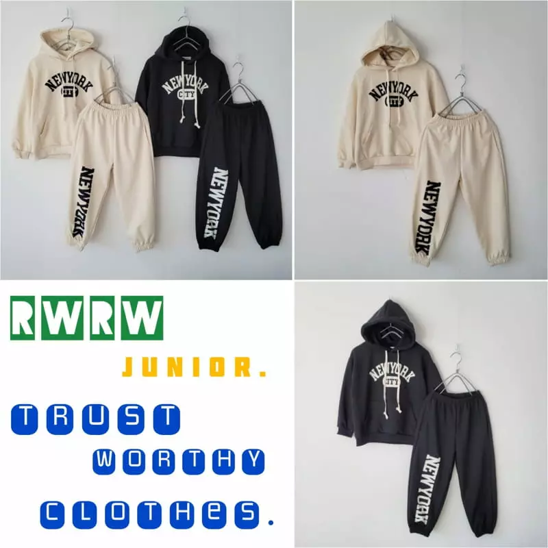 Riwoo Riwoo - Korean Junior Fashion - #childofig - NY Hoody Top Bottom Set