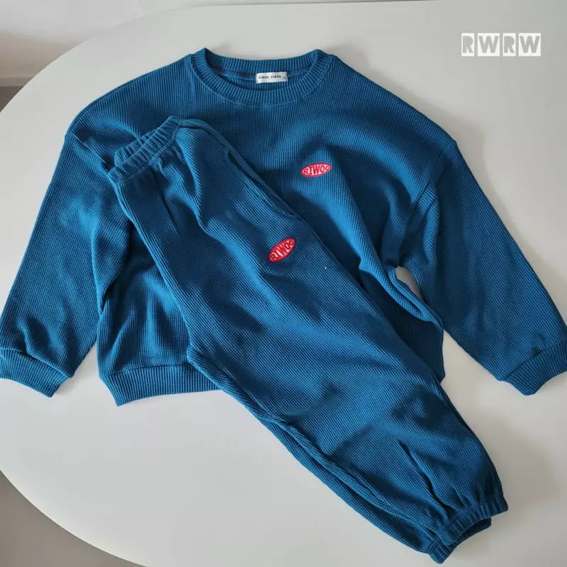 Riwoo Riwoo - Korean Junior Fashion - #childofig - Waffle Patch Top Bottom Set - 10