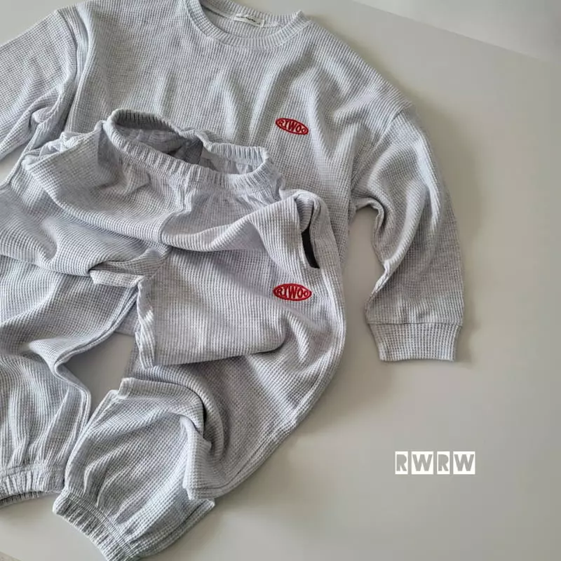 Riwoo Riwoo - Korean Junior Fashion - #childofig - Waffle Patch Top Bottom Set - 9