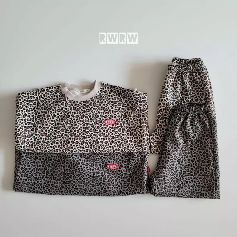Riwoo Riwoo - Korean Junior Fashion - #prettylittlegirls - Leopard Top Bottom Set - 4