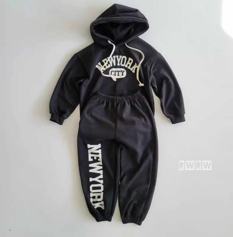 Riwoo Riwoo - Korean Junior Fashion - #childrensboutique - NY Hoody Top Bottom Set - 2