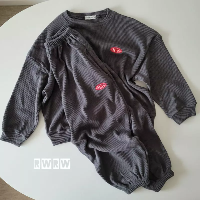 Riwoo Riwoo - Korean Junior Fashion - #childrensboutique - Waffle Patch Top Bottom Set - 11