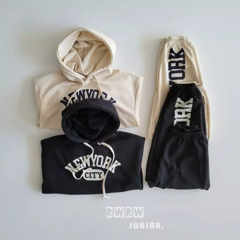 Riwoo Riwoo - Korean Junior Fashion - #designkidswear - NY Hoody Top Bottom Set - 3